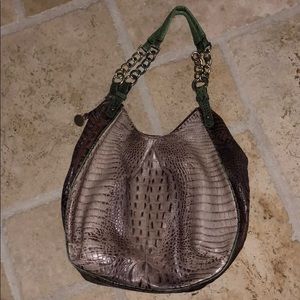 Leather hand bag